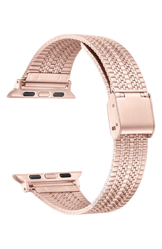 Shop The Posh Tech Eliza Stainless Steel Apple Watch® Watchband In Rose Gold