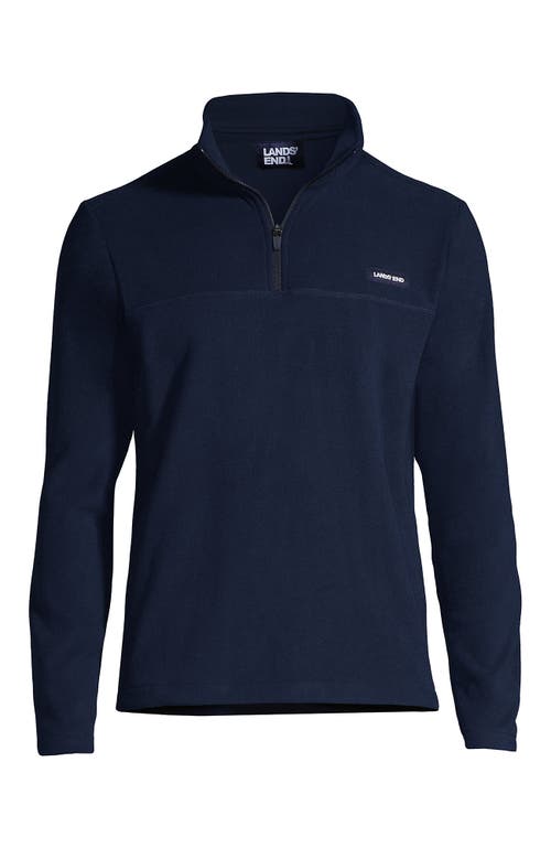 Shop Lands' End Anyweather Fleece Quarter Zip Pullover In Radiant Navy