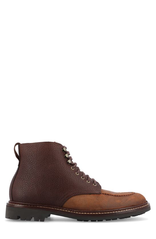 Shop Taft The Darcey Moc Toe Boot In Brown