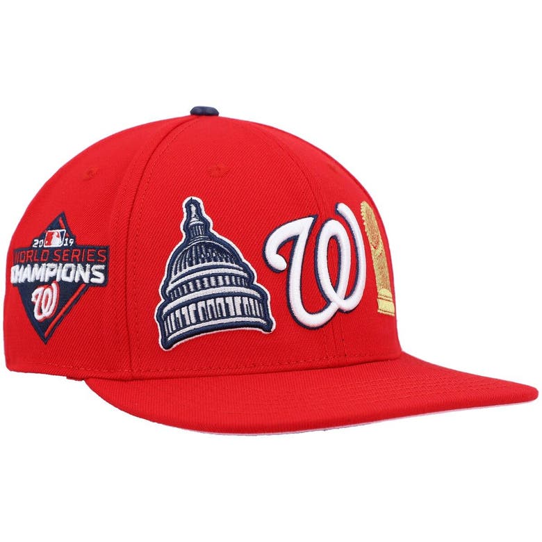 Pro Standard Washington Nationals City Double Front Snapback Hat (Red)