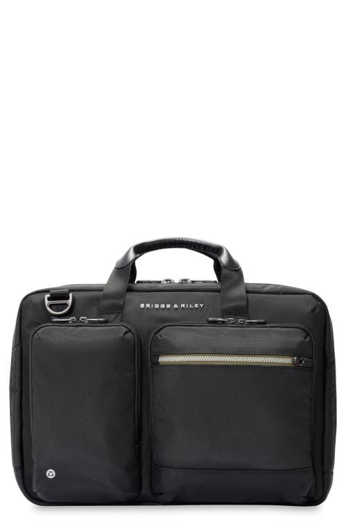 HTA Medium Expandable Briefcase in Black