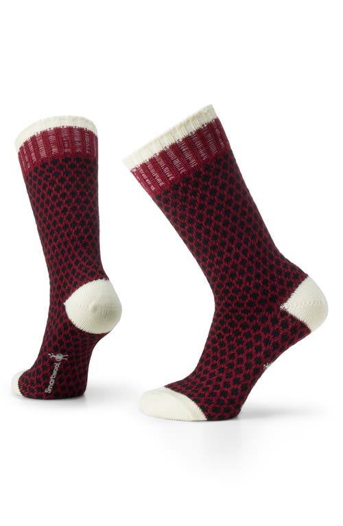SMARTWOOL SMARTWOOL EVERYDAY POPCORN POLKA DOT MERINO WOOL BLEND CREW SOCKS 