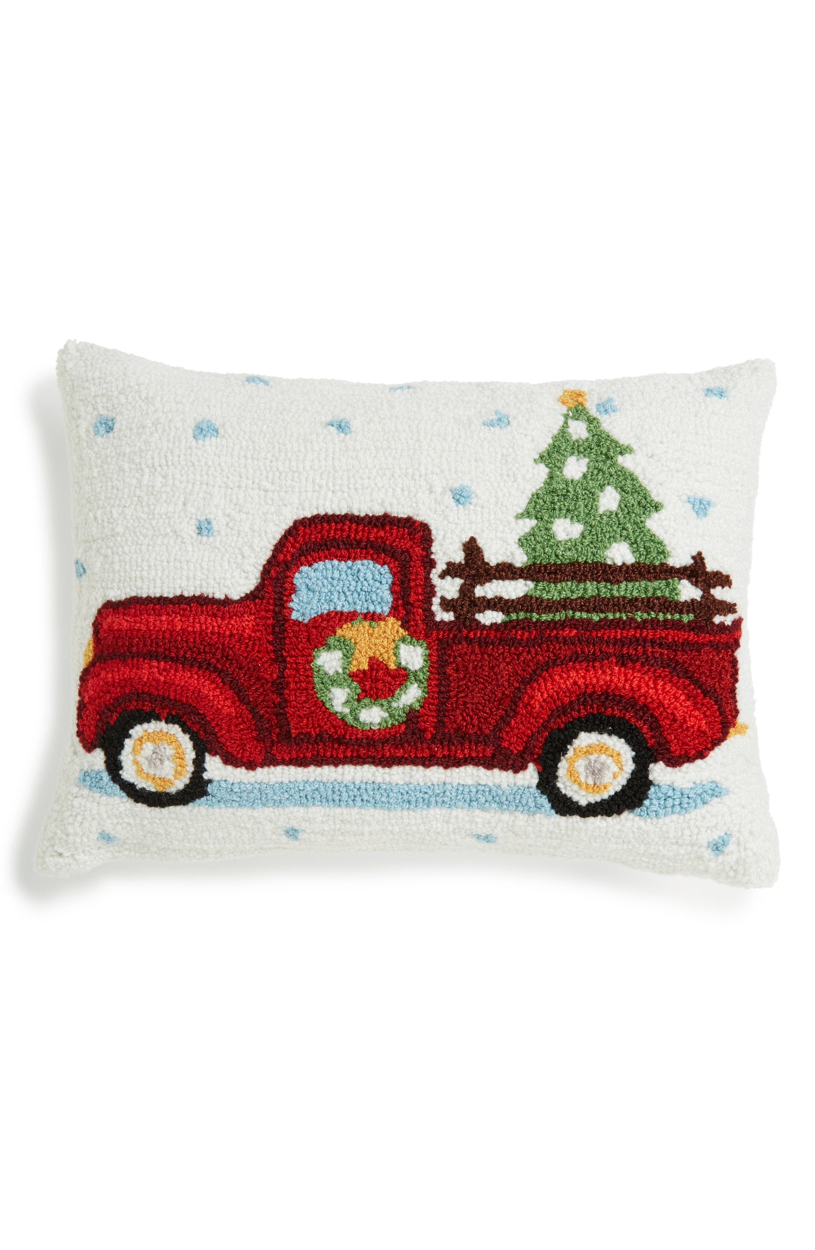 Peking Handicraft Highway Christmas Tree Truck Hooked Accent