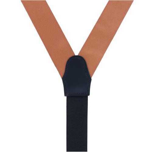 Trafalgar Phoenix 38mm Grosgrain Non Stretch Ribbon Button End Suspenders In Dark Khaki