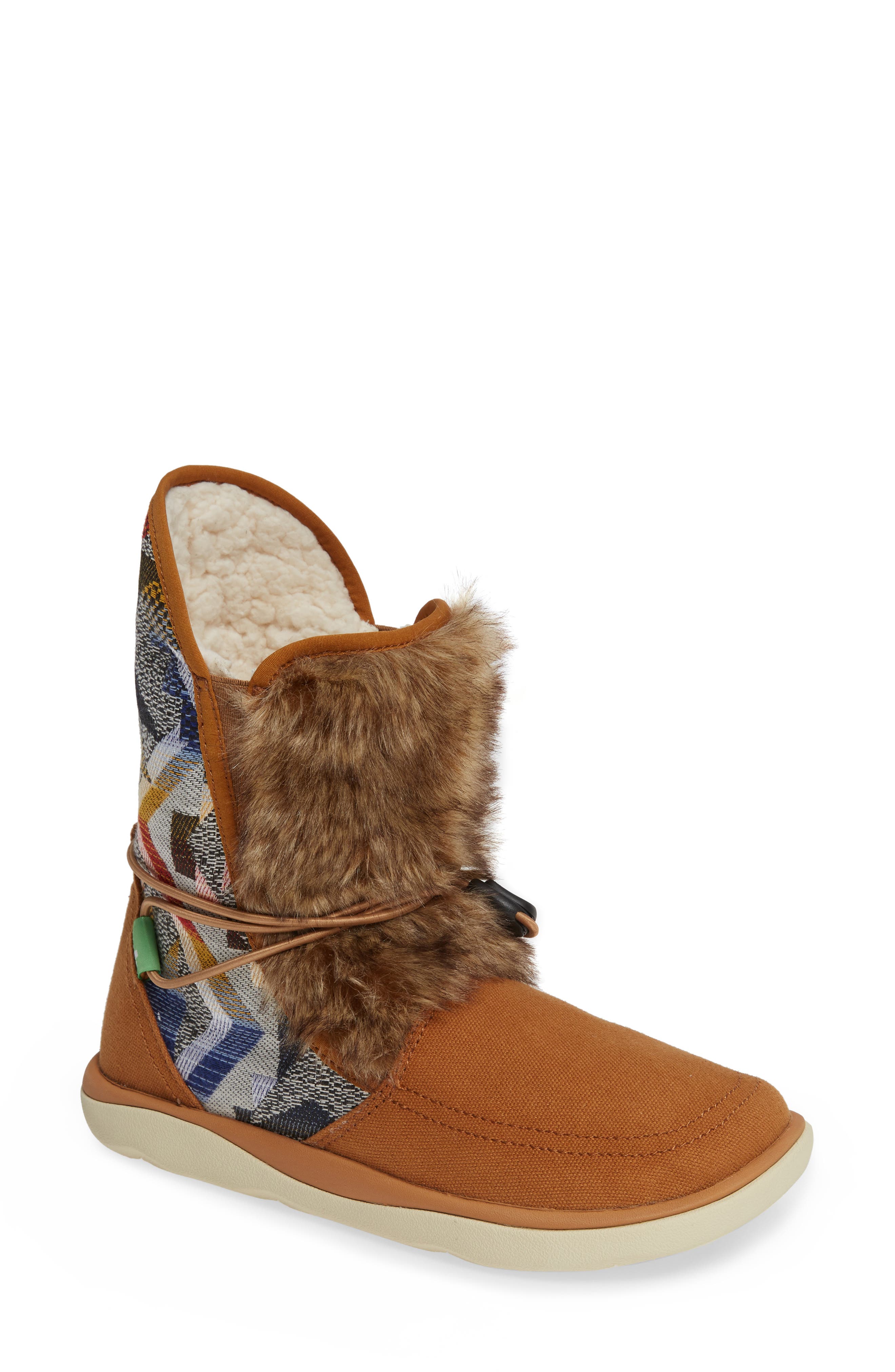Sanuk Tripper Flurry Faux Fur Boot, Brown