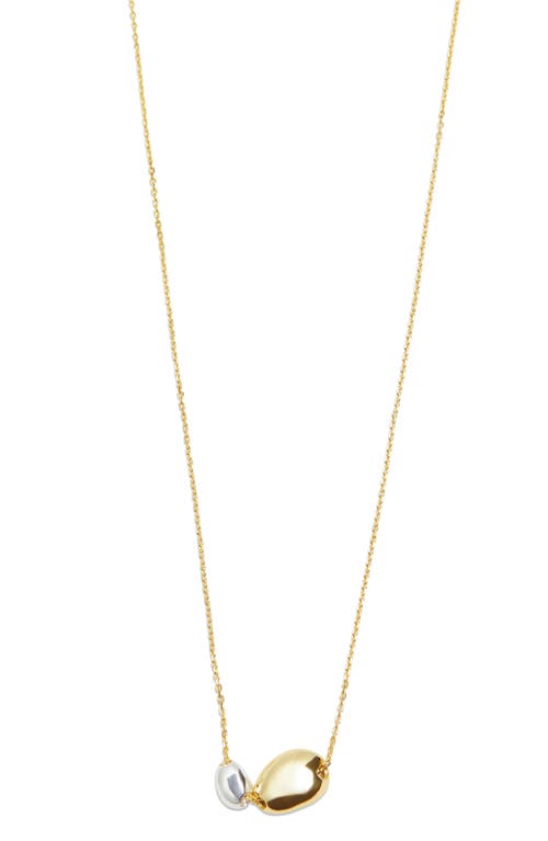 Argento Vivo Sterling Silver Bean Pendant Necklace in Gold/Silver at Nordstrom