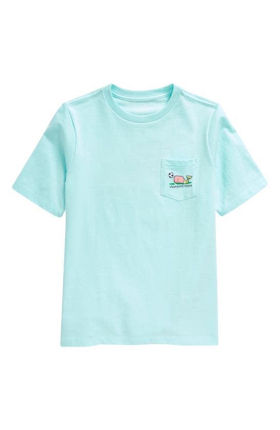 Shop Vineyard Vines Kids' Soccer Goalie Whale Pocket T-shirt In Island Paradise