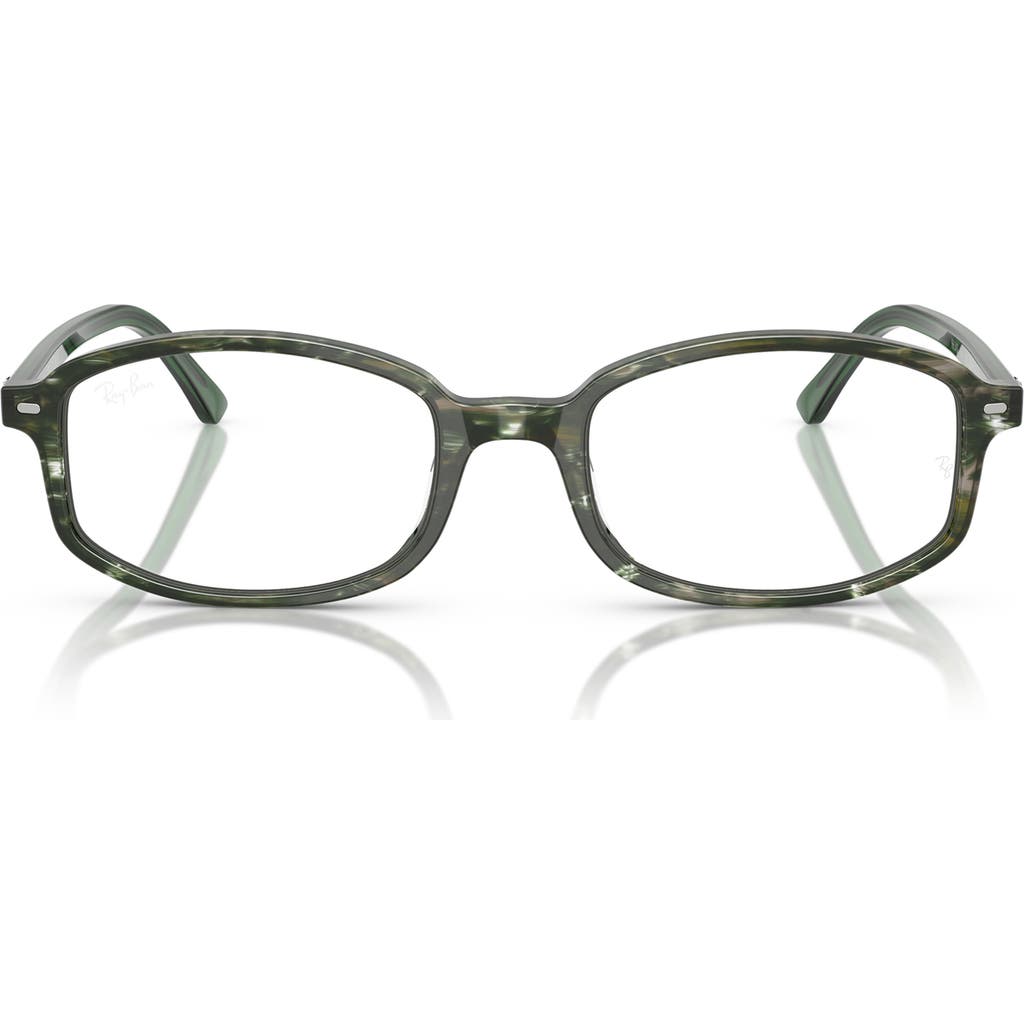 Ray Ban Ray-ban 52mm Irregular Optical Glasses In Green