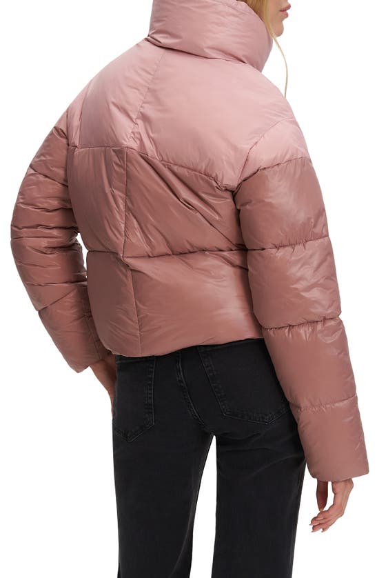 Noize Lotte Colorblock Puffer Jacket In Pale Mauve
