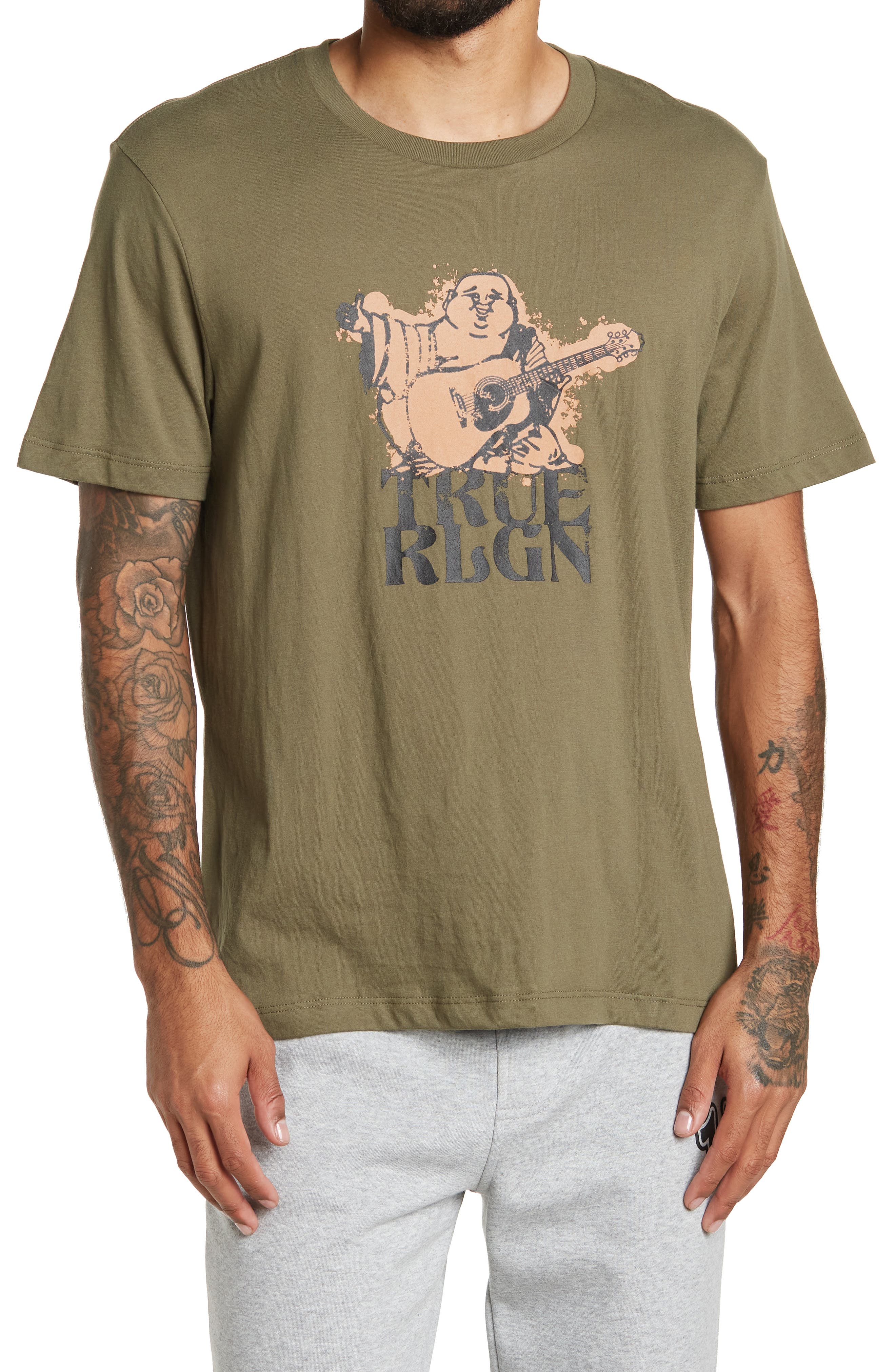true religion buddha logo t shirt