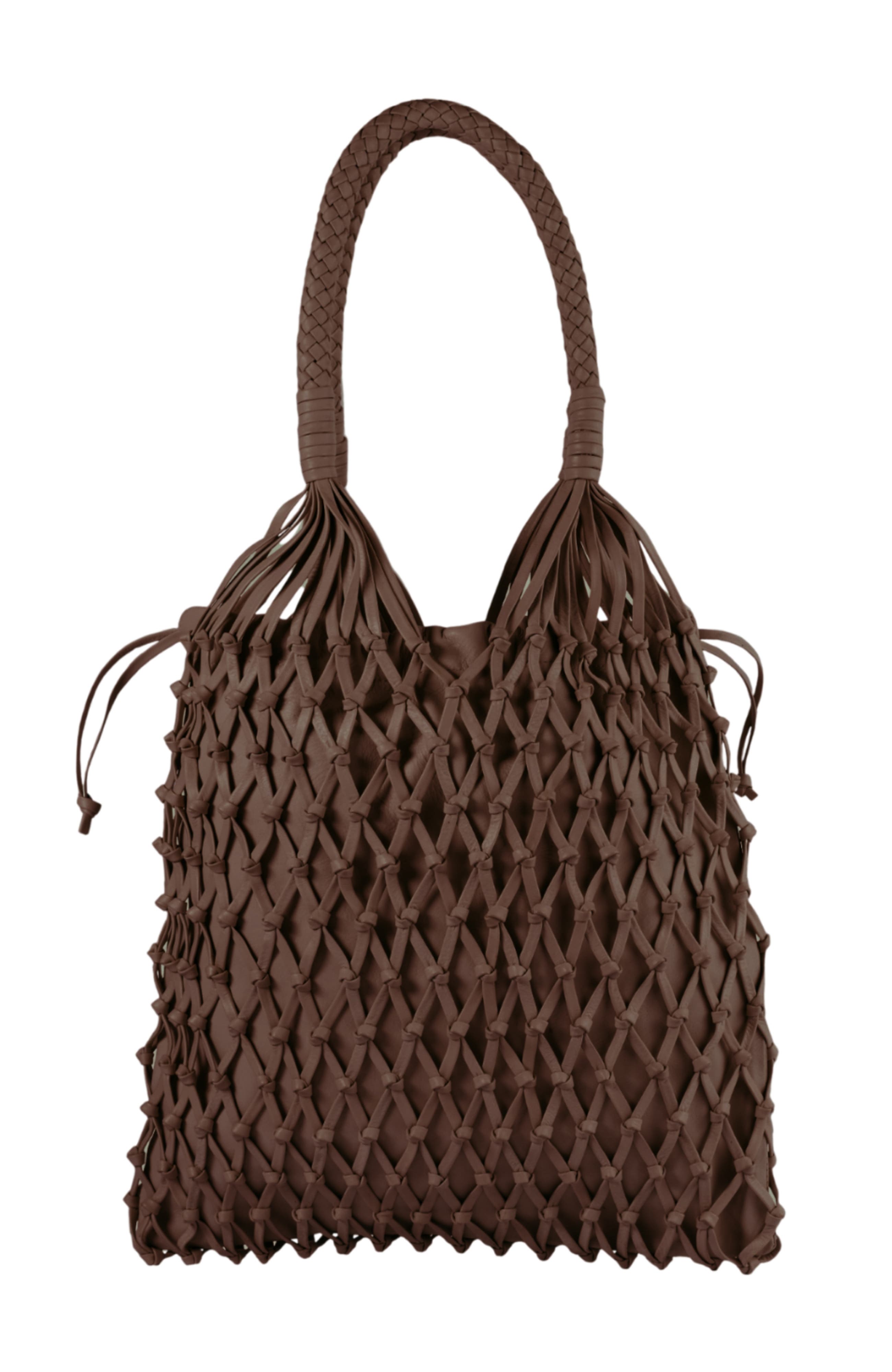 Adriana Castro La Red Mesh Bag In Leather in Brown 