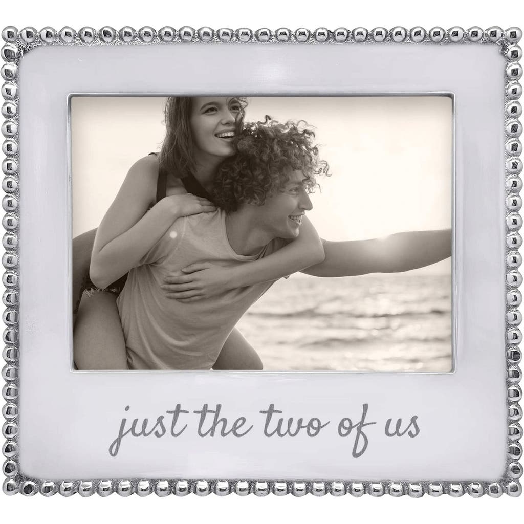 Mariposa Just The Two Of Us Beaded Frame In Silver