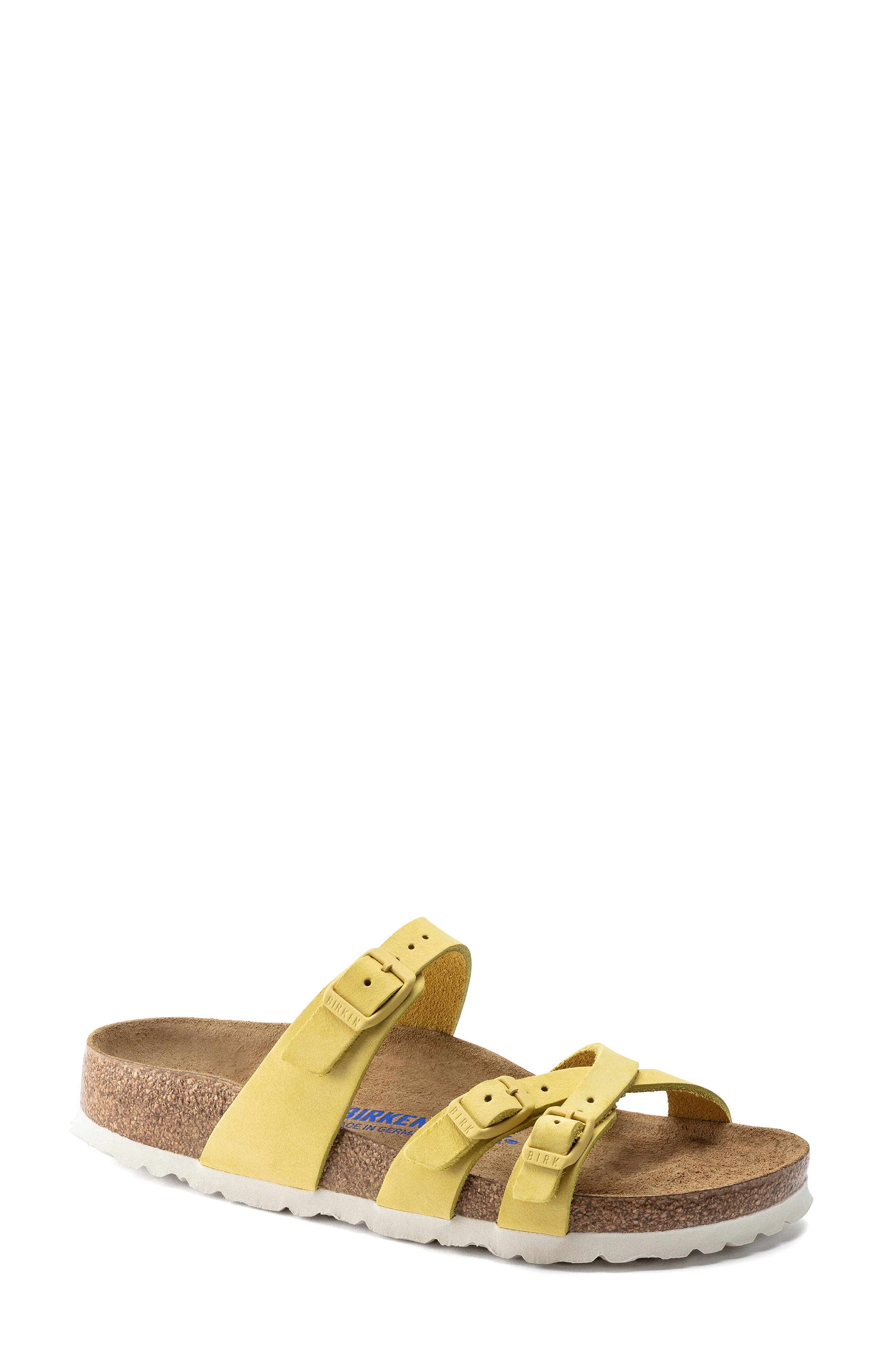 mustard colored birkenstocks