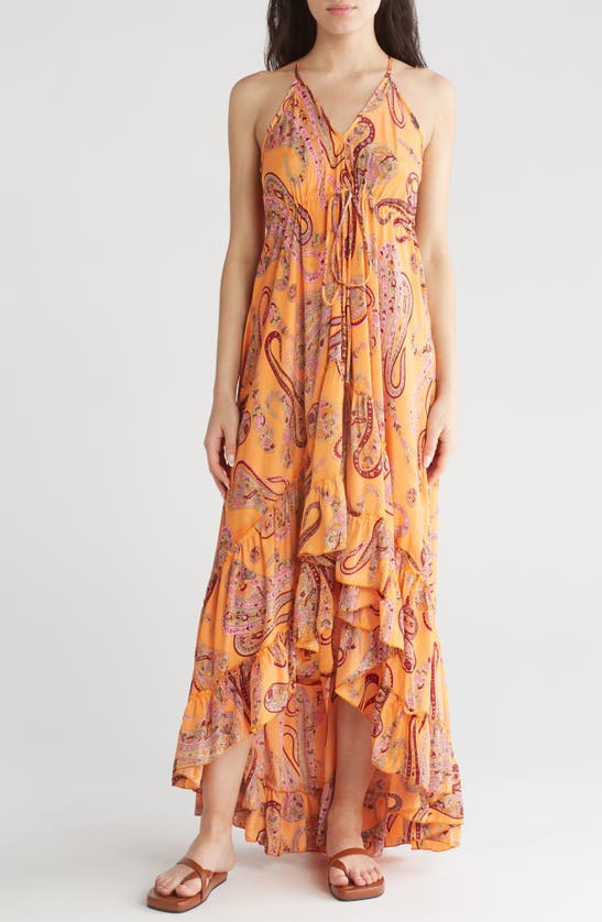 Shop Raga Leena High-low Dress In Burnt Orange