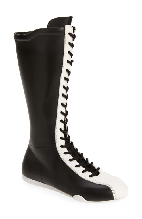Jeffrey Campbell Boxing Boot Black White at Nordstrom,