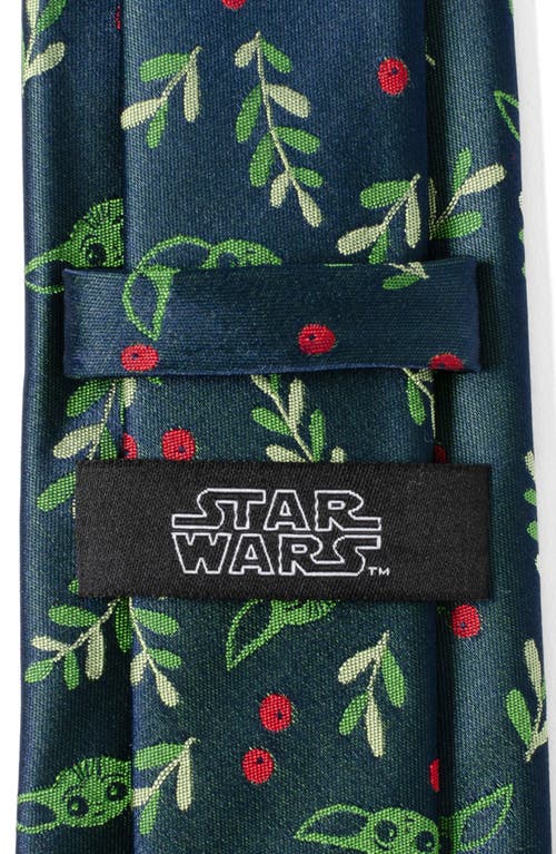 Shop Cufflinks, Inc . Star Wars Grogu Holiday Silk Blend Tie In Green/red