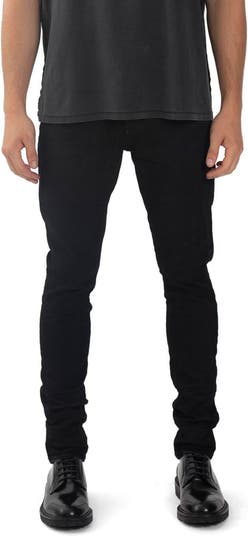 PRPS Demon Slim Fit Black Resin Coated Denim Jeans w 3D Crinkle Sz 30 NWT  $375