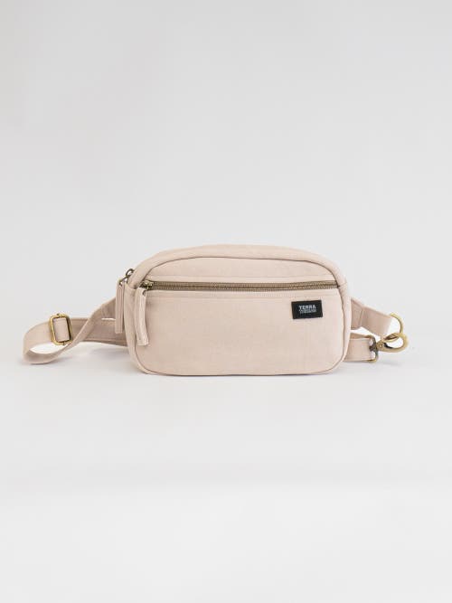 Terra Thread Organic Cotton Sling Belt Bag In Sand Dune