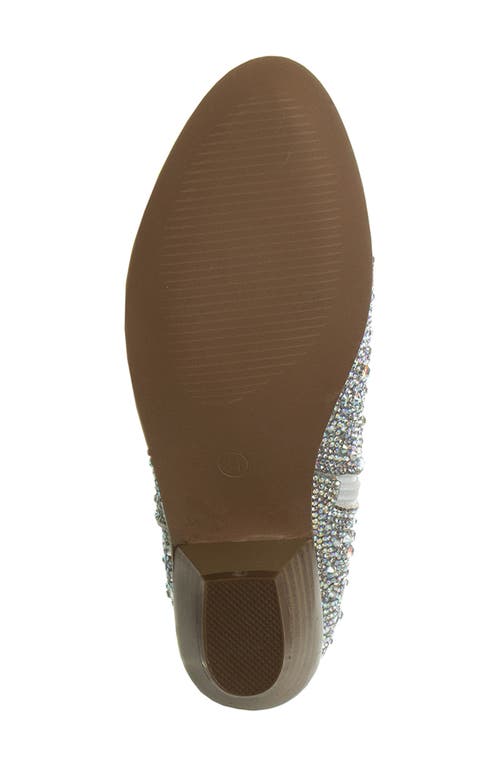 Badgley Mischka Collection Kids' Rhinestone Western Boot In Silver