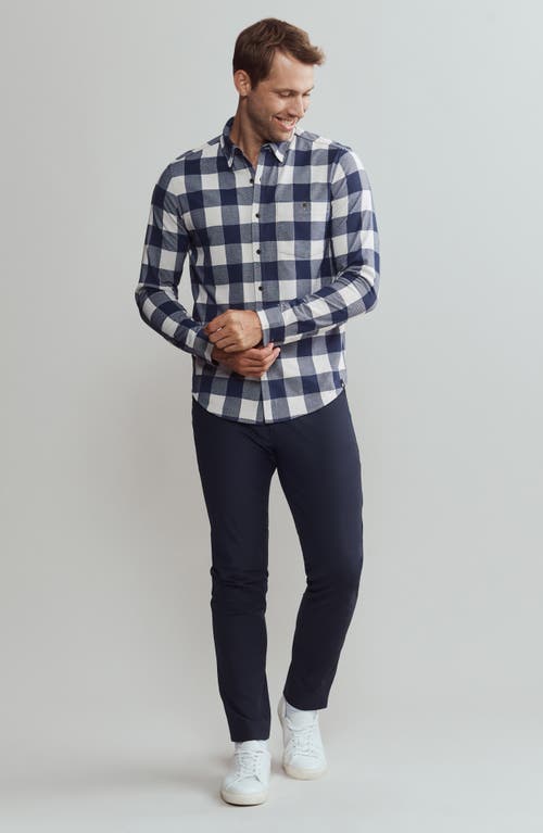 Shop Rhone Hardy Check Flannel Button-up Shirt In Sleet Gray Buffalo Check