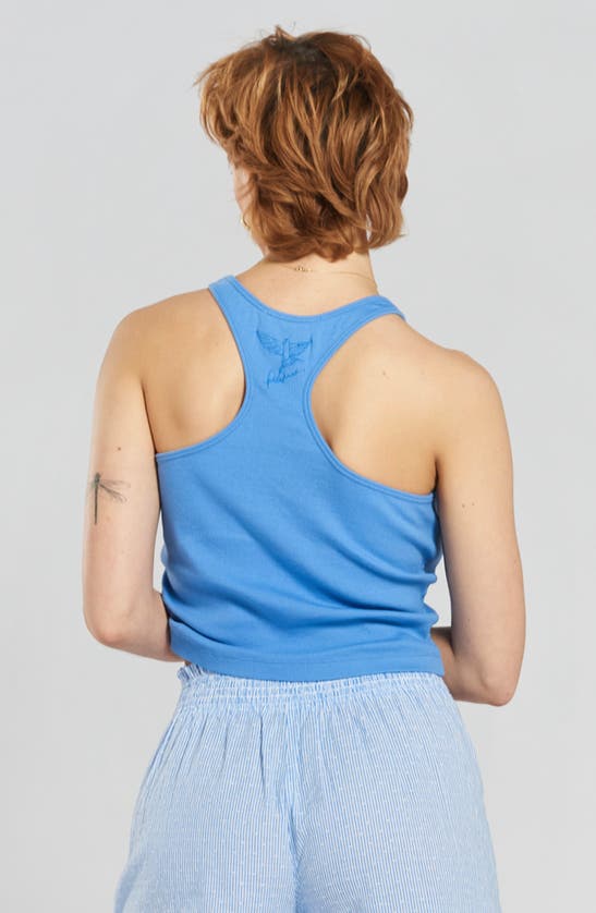 Peachaus Teasel Ribbed Ethical-cotton Vest In Mountain Blue