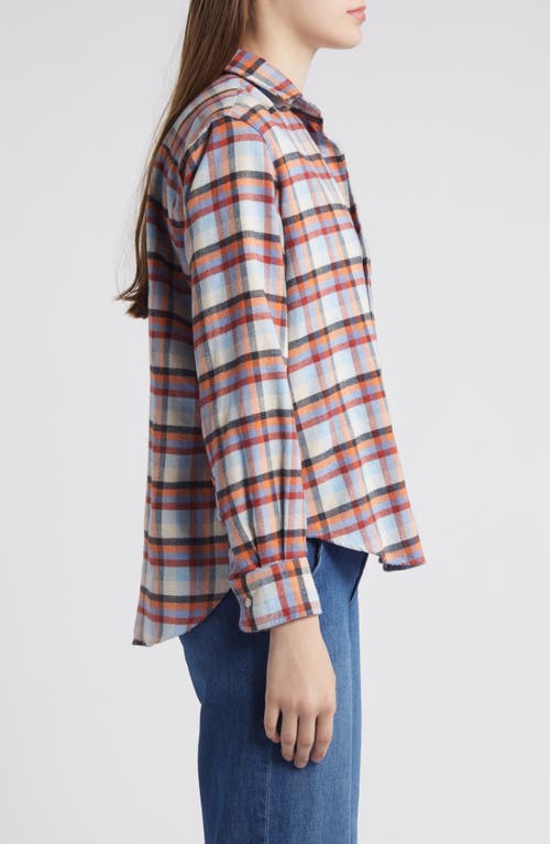 Shop Frank & Eileen Eileen Relaxed Button-up Shirt In Orange/blue/red Multi