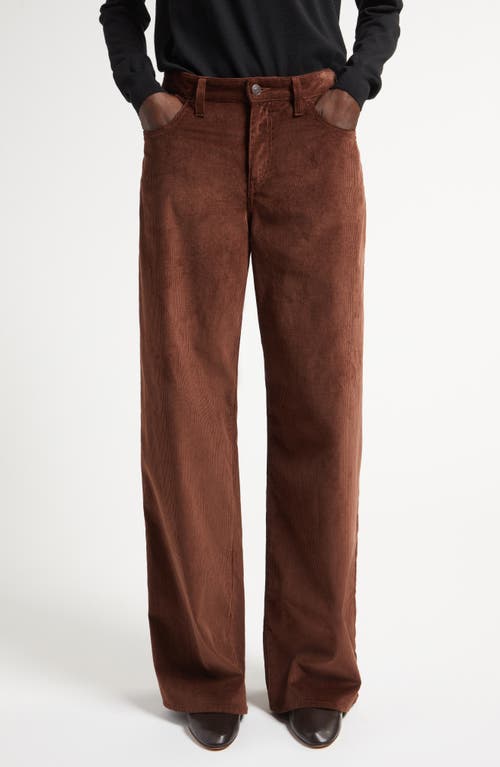 The Row Eglitta Corduroy Straight Leg Pants In Brown