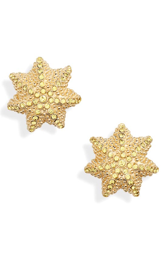 Oscar De La Renta Cactus Ball Stud Earrings In Gold