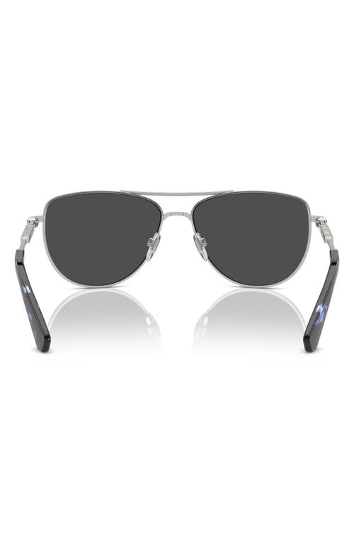 Shop Burberry 60mm Pilot Sunglasses In Silver