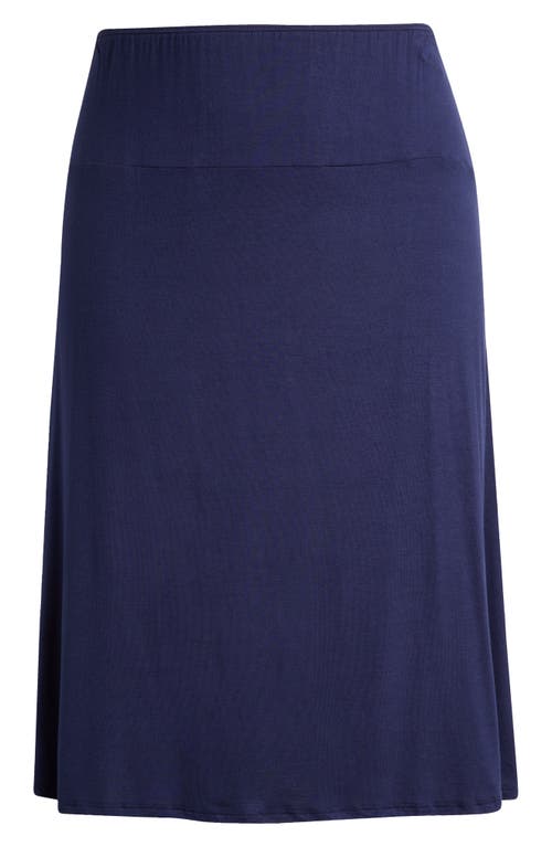 24seven Comfort Apparel A-line Skirt In Navy