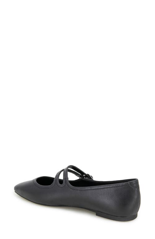 Kenneth Cole Jasmine Mary Jane Flat In Black Leather