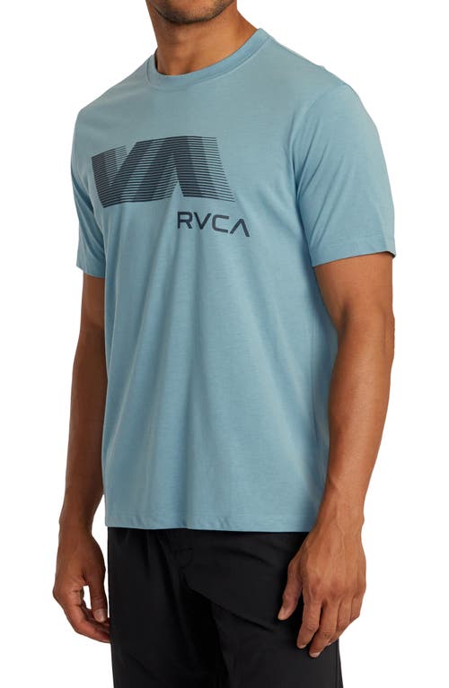 Shop Rvca Va Blur Performance Graphic Tee In Haze