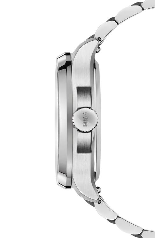 Shop Mido Multifort Square Automatic Bracelet Watch, 40mm In Silver/blue