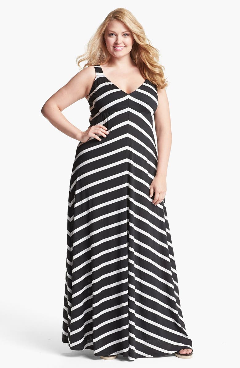 Eight Sixty Stripe Maxi Dress (Plus Size) | Nordstrom