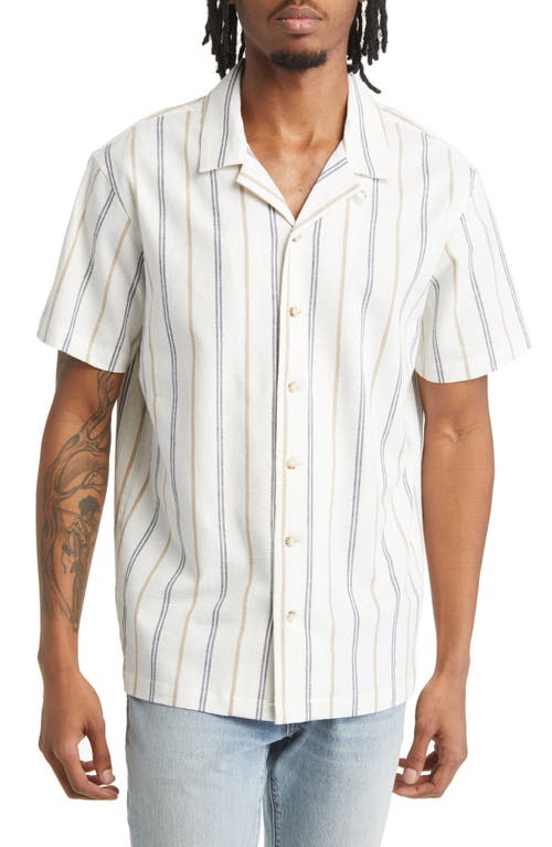 PacSun Ari Stripe Short Sleeve Shirt in White/Black
