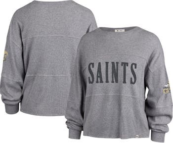 47 Women's '47 Gray New Orleans Saints Get Loud Jada Long Sleeve T-Shirt