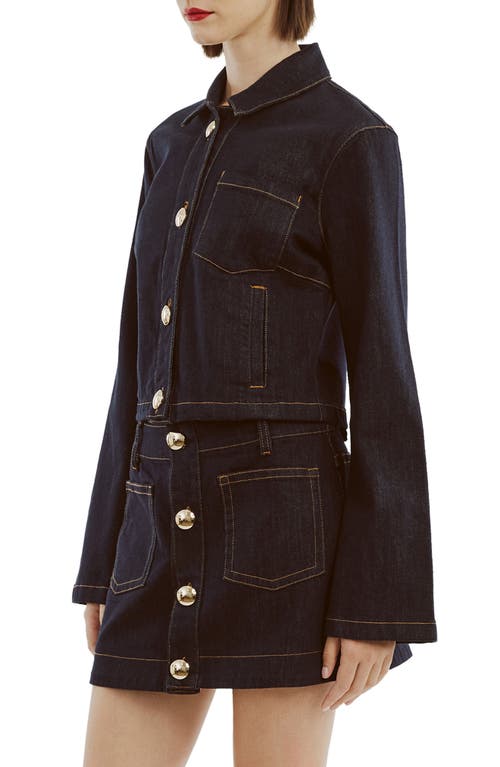 Shop Bardot Lorenzo Denim Shirt In Dark