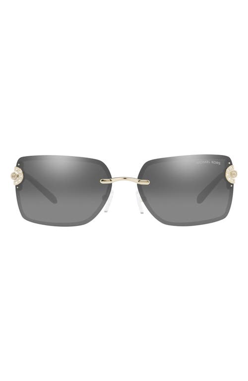 Michael Kors Sedona 59mm Rectangular Sunglasses in Gunmetal
