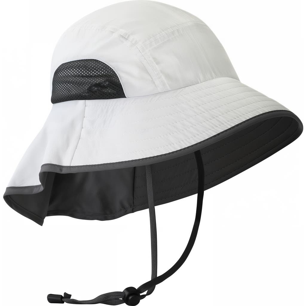Uv Skinz Sun Shade Hat In White/steel Grey