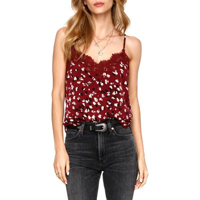 Heartloom Andra Lace Trim Camisole, Burgundy