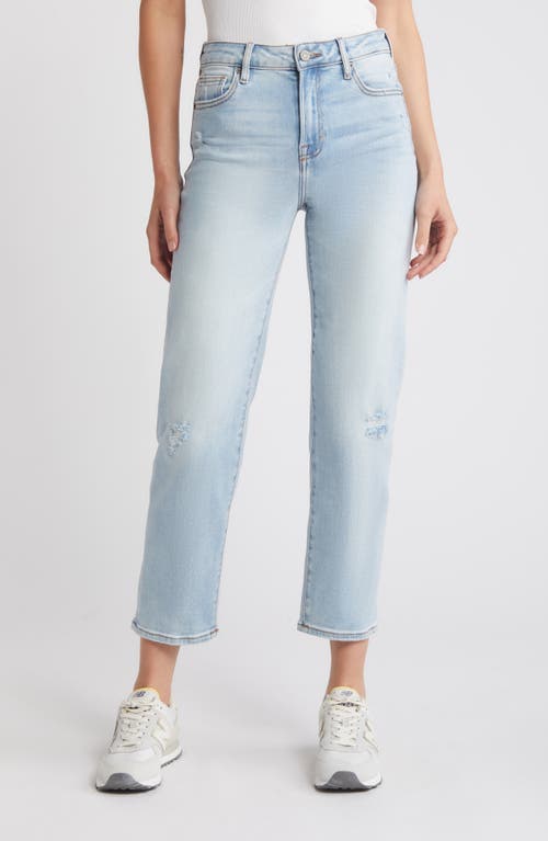 High Waist Ankle Straight Leg Jeans in Light Wash