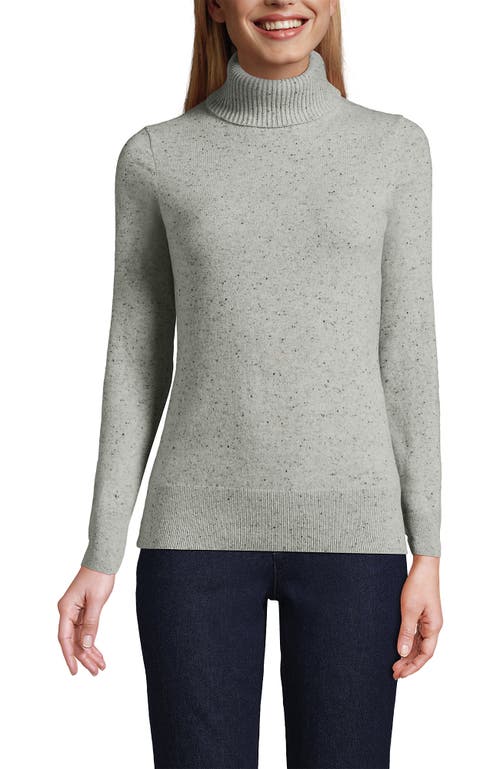 Lands' End Cashmere Turtleneck Sweater In Gray