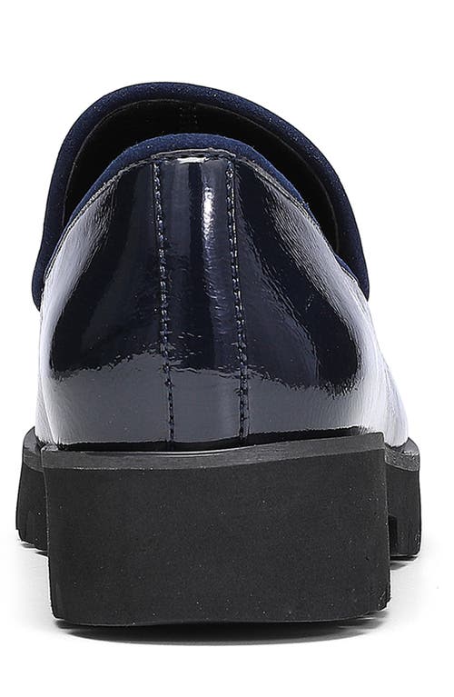 Donald Pliner Patent Platform Loafer In Navy/nvy