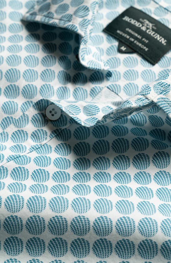 Shop Rodd & Gunn Piemelon Bay Shell Print Short Sleeve Button-up Shirt In Seashell