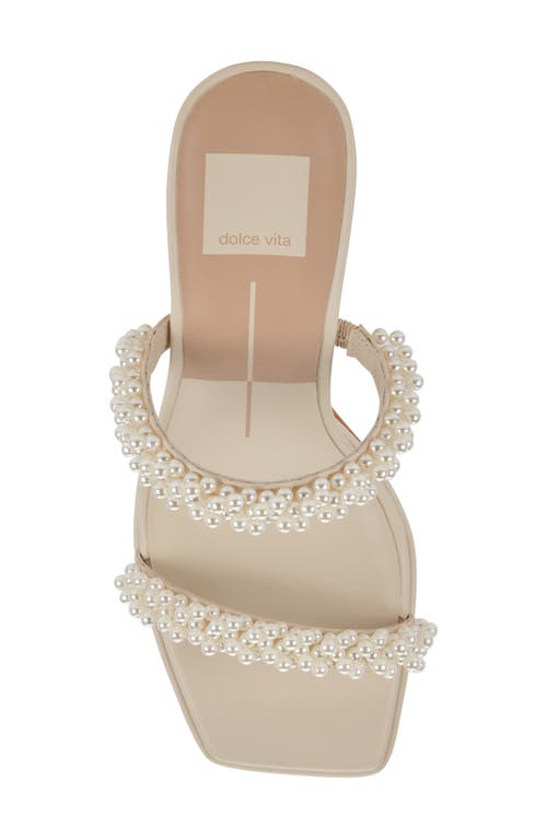 Dolce Vita Ariele Imitation Pearl Platform Sandal In Vanilla Pearl