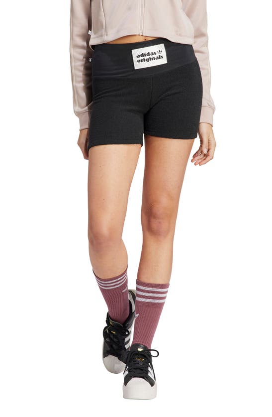 ADIDAS ORIGINALS HIGH WAIST TERRY BIKE SHORTS 