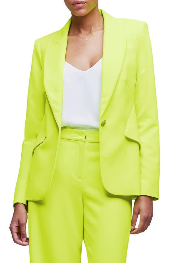 L Agence Chamberlain Blazer In Chartreuse