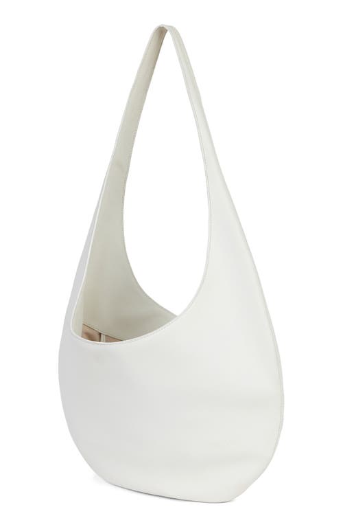 We-ar4 The H Leather Hobo Bag In Cotton White