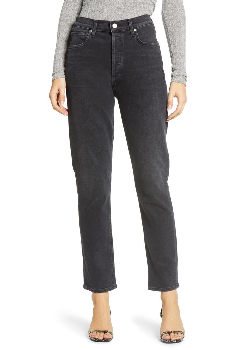 Citizens Of Humanity High Waist Straight Leg Jeans Oblivion Nordstrom