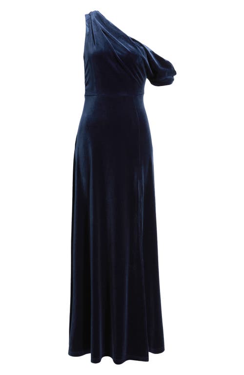 LULUS LULUS COVETED CONFIDENCE ONE-SHOULDER VELVET GOWN 